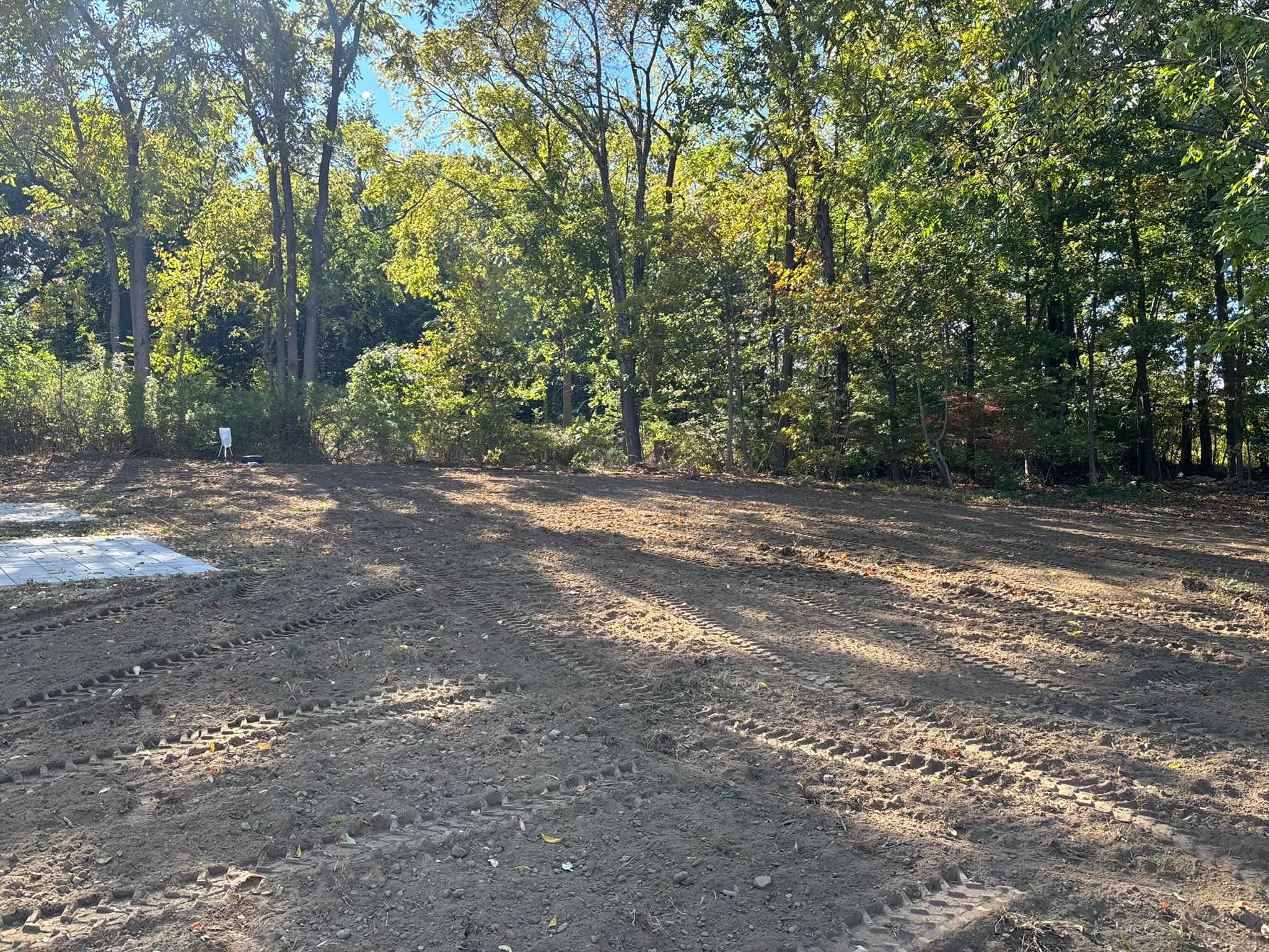 Finished yard after drainage correction — Auburn, MA